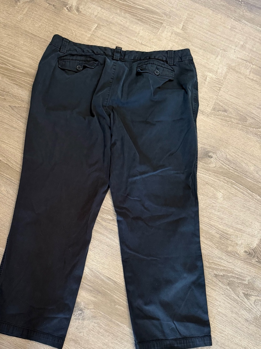 Venezia Black Straight-Leg Pants Size 24 - Picture 2 of 4